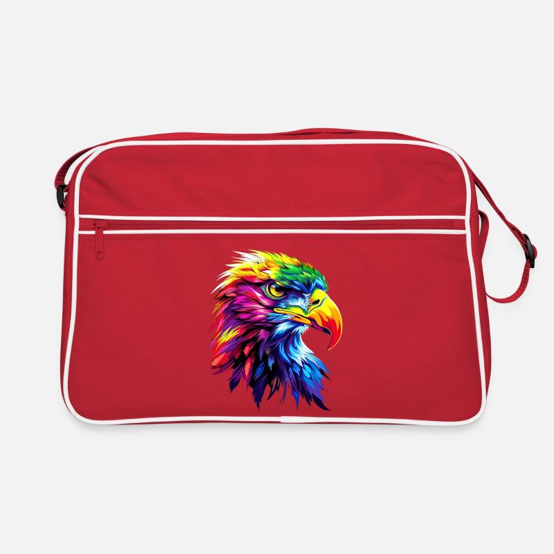 Aigle Pop Art Couleurs vives Aigle royal Pygargue à queue blanche Sac Retro