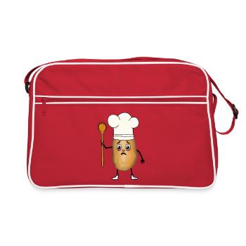 Potato Potatoes Cook Cooks Cooks Culinary Arts - Retro Bag - red/white - Front