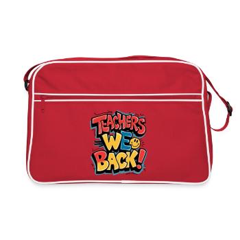 Retour affectueux de l’empreinte de l’enseignant - Sac Retro - rouge/blanc - Devant