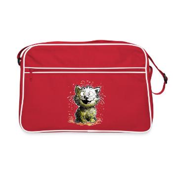 Le chat rit - Sac Retro - rouge/blanc - Devant