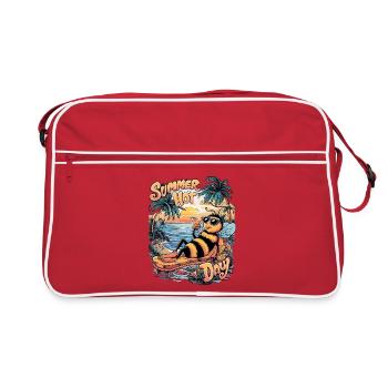 Summer Bee Relaxation Day - Retro Bag - red/white - Front