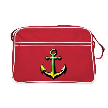 Une ancre - Sac Retro - rouge/blanc - Devant