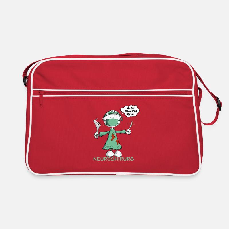 Neurochirurg Spruch Chirurg Strichmännchen Cartoon Retro Tasche