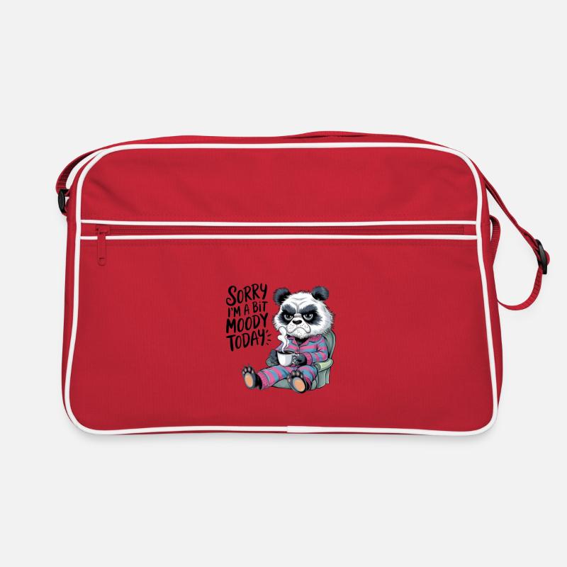 Moody Panda Grumpy Morning Grouch Coffee Retro Bag