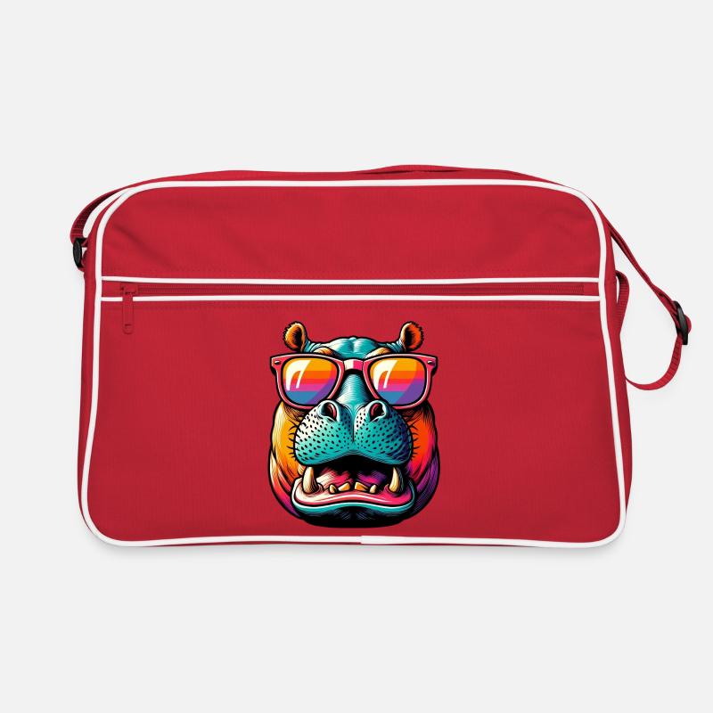 Nilpferd Retro Tasche