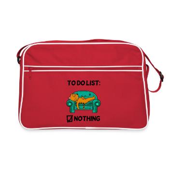 Dictons drôles Dictons drôles - Chat - Sac Retro - rouge/blanc - Devant