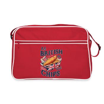British Pride Fish and Chips Union Jack Design - Retro Bag - red/white - Front
