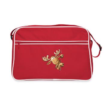 Droll Orignal Motif Animal Scandinavie Orignal - Sac Retro - rouge/blanc - Devant