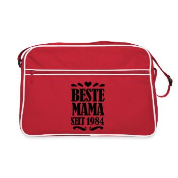 Beste Mama seit 1984 - Beste Mutter seit 1984 - Retro Tasche - Rot/Weiß - Vorne
