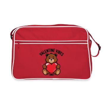 Ambiance de la Saint-Valentin pour les amoureux le jour de la Saint-Valentin - Sac Retro - rouge/blanc - Devant