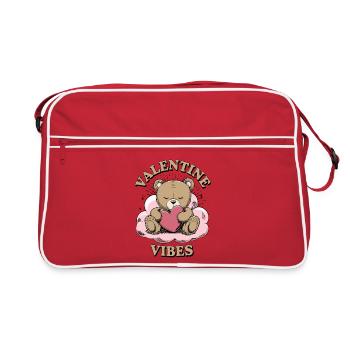 Ambiance de la Saint-Valentin pour les amoureux le jour de la Saint-Valentin - Sac Retro - rouge/blanc - Devant