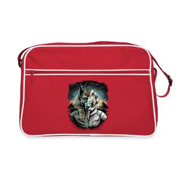 Ancient Astronaut Anubis Futuristic Space Deity - Retro Bag - red/white - Front