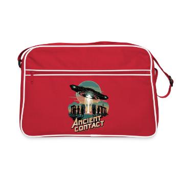 Ancient Astronaut Stonehenge UFO Encounter - Retro Bag - red/white - Front