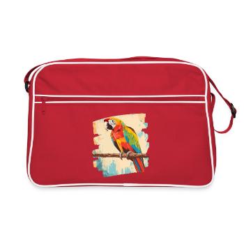 Perroquet Rétro - Sac Retro - rouge/blanc - Devant
