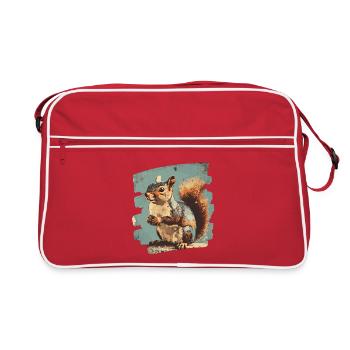 Écureuil - Sac Retro - rouge/blanc - Devant