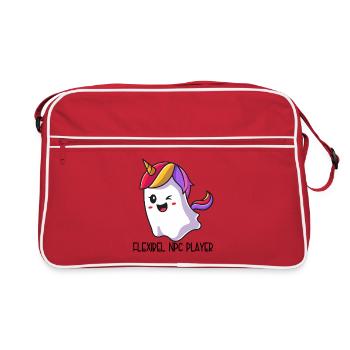 Flexible NPC Player – Colorful Unicorn Ghost - Retro Bag - red/white - Front