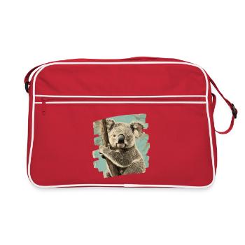 Koala Bear - Retro Bag - red/white - Front