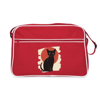 Chat noir - Sac Retro - rouge/blanc - Devant