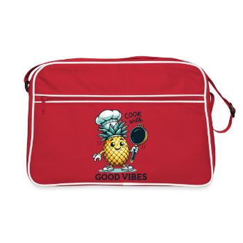 Cuisinez avec joie Ananas Chef Happy Cooking - Sac Retro - rouge/blanc - Devant