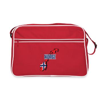 Norwegian flag, Norwegian pride - Retro Bag - red/white - Front