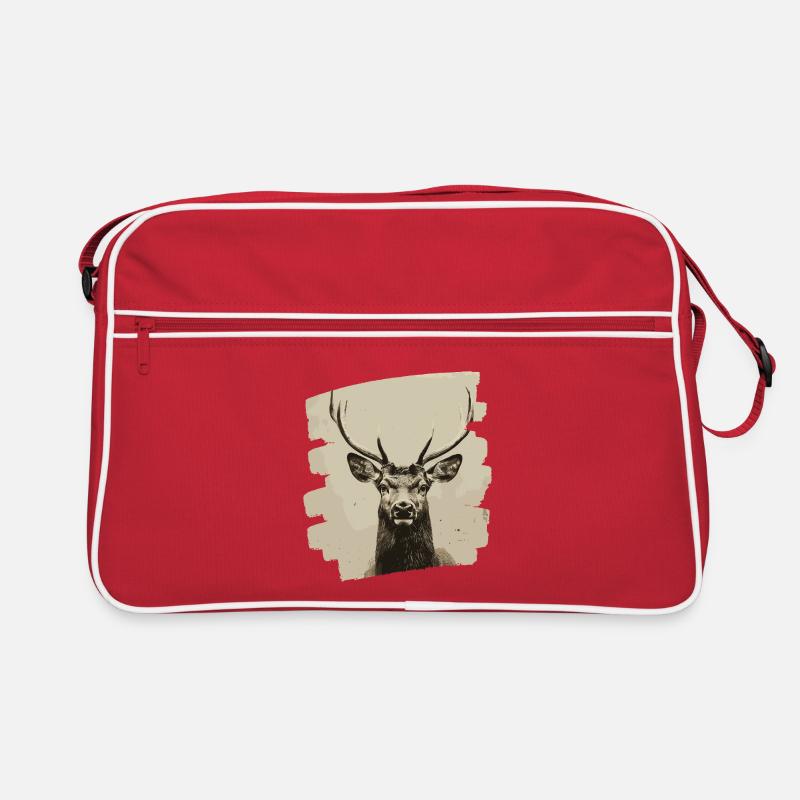 Hirsch mit Geweih Retro Tasche