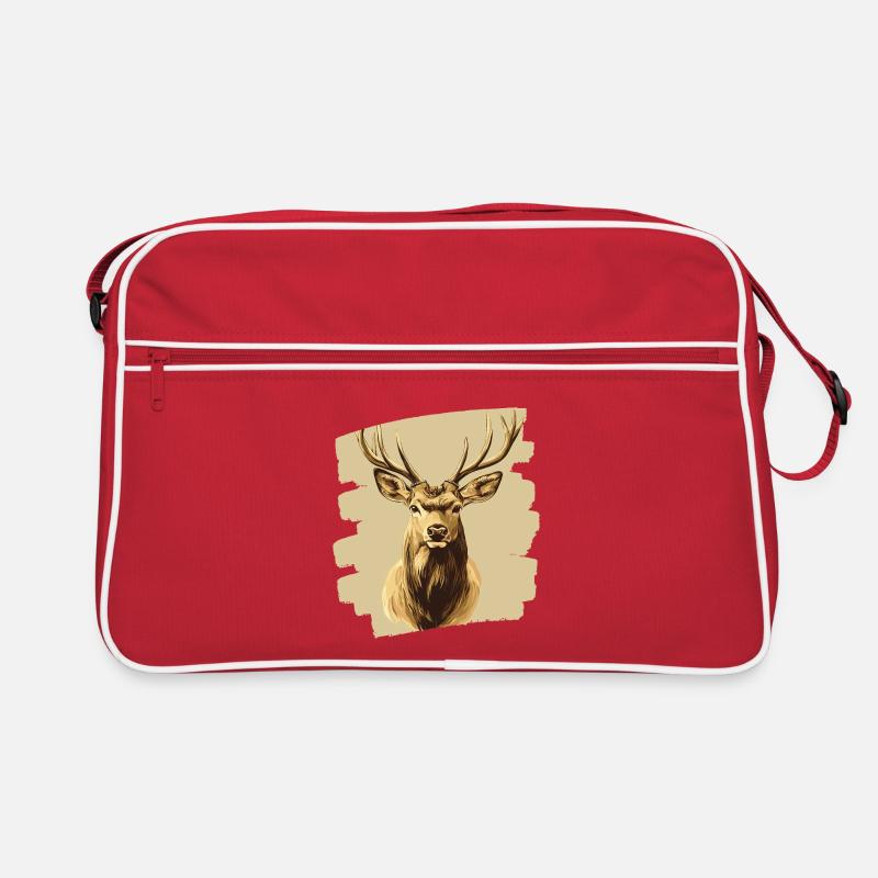 Hirsch mit Geweih Retro Tasche