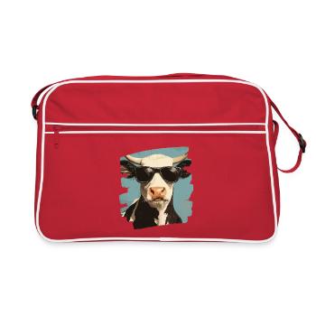 Éleveur de vaches - Sac Retro - rouge/blanc - Devant