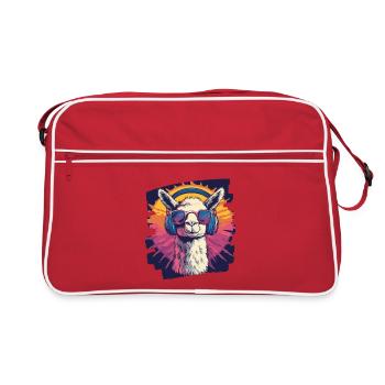 Casque Llama - Sac Retro - rouge/blanc - Devant