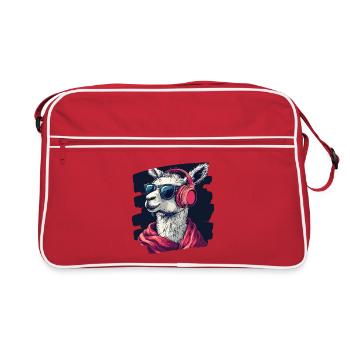 Casque Llama - Sac Retro - rouge/blanc - Devant