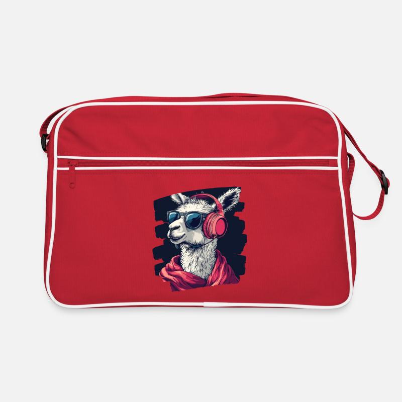 Lama Kopfhörer Retro Tasche