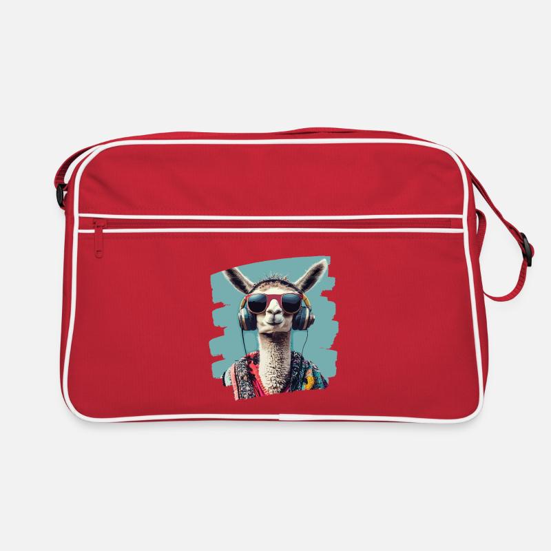 Lama Kopfhörer Retro Tasche