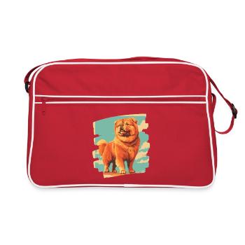 Chow Chow - Retro Bag - red/white - Front
