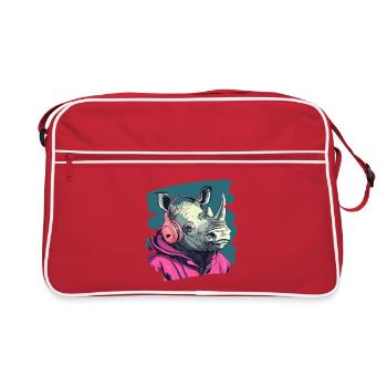 Rhinocéros - Sac Retro - rouge/blanc - Devant