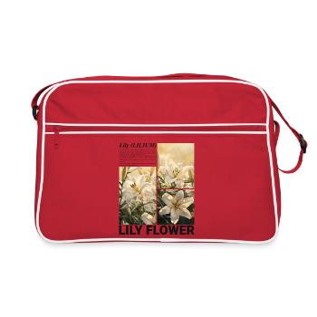 Fleur de lys Fleur de lys Botanique Esthétique Cadeau - Sac Retro - rouge/blanc - Devant