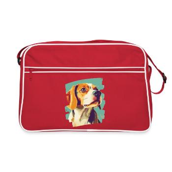 Beagle - Sac Retro - rouge/blanc - Devant