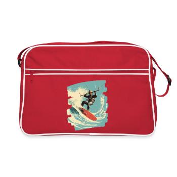 Kitesurfeurs - Sac Retro - rouge/blanc - Devant