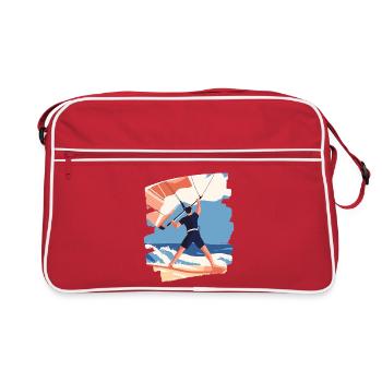 kitesurfeurs - Sac Retro - rouge/blanc - Devant
