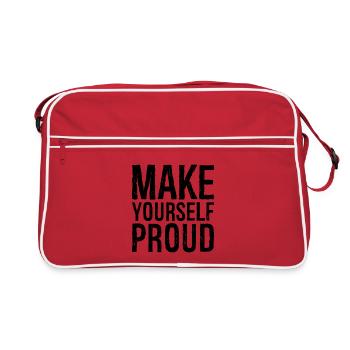 make yourself proud - Retro Tasche - Rot/Weiß - Vorne