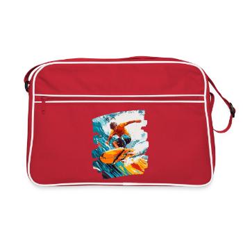 Surfeur Surf Planche de surf Surf - Sac Retro - rouge/blanc - Devant
