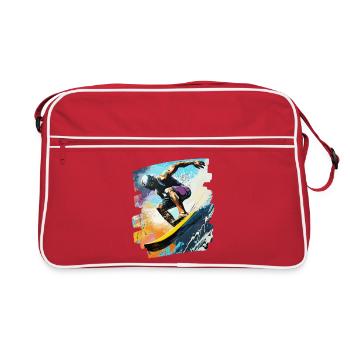 Surfeur Surf Planche de surf Surf - Sac Retro - rouge/blanc - Devant