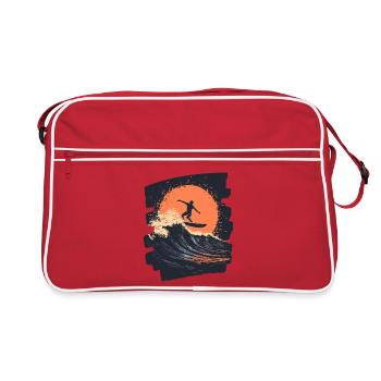 Surfeur Surf Planche de surf Surf - Sac Retro - rouge/blanc - Devant