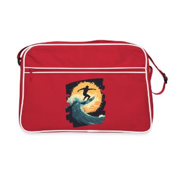 Surfeur Surf Planche de surf Surf - Sac Retro - rouge/blanc - Devant
