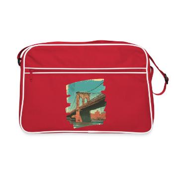 Brooklyn Bridge - Retro Bag - red/white - Front