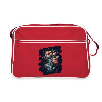 Printemps Printemps Début Fleur Fleurs - Sac Retro - rouge/blanc - Devant