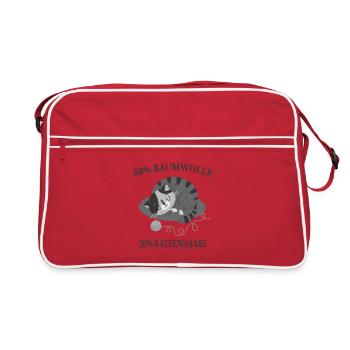 Chat Amoureux des chats - Sac Retro - rouge/blanc - Devant