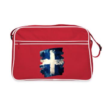 Drapeau finlandais Finlande - Sac Retro - rouge/blanc - Devant