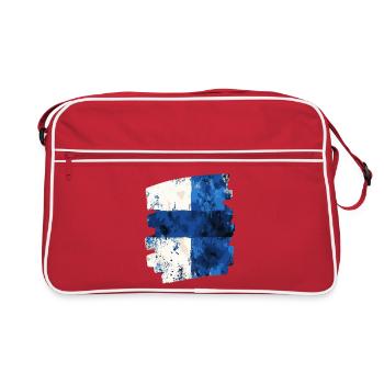 Drapeau finlandais Finlande - Sac Retro - rouge/blanc - Devant