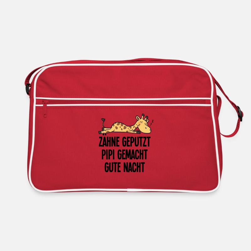 Humorous Sleep Giraffe Teeth Brushed Gift Retro Bag