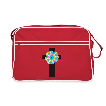 Croix Jésus Messie Croix - Sac Retro - rouge/blanc - Devant