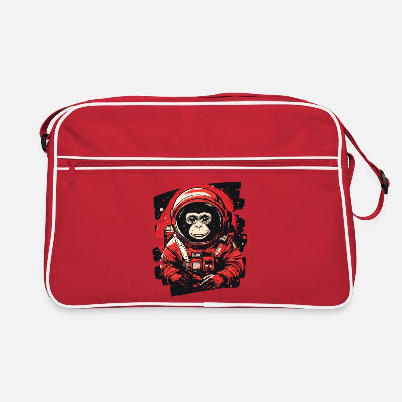 Affe Astronaut Retro Tasche